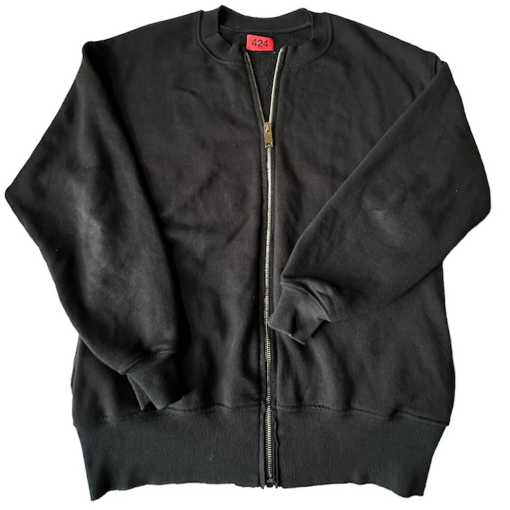 424 on Fairfax Zip Up Sweatshirt Mens Medium